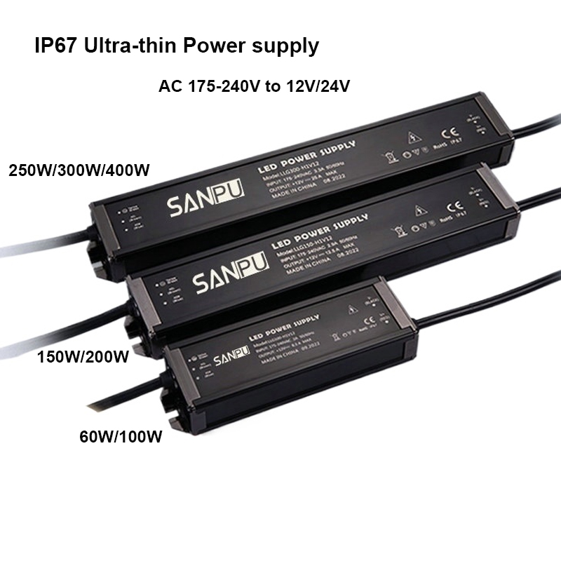 Outdoor Power Transformer - 초박형 IP67 방수 전원 공급 장치