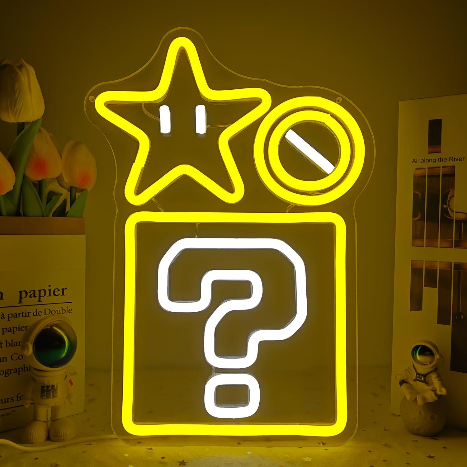 Outdoor Power Block - 퀘스션 블록 스타 네온사인 USB 전원