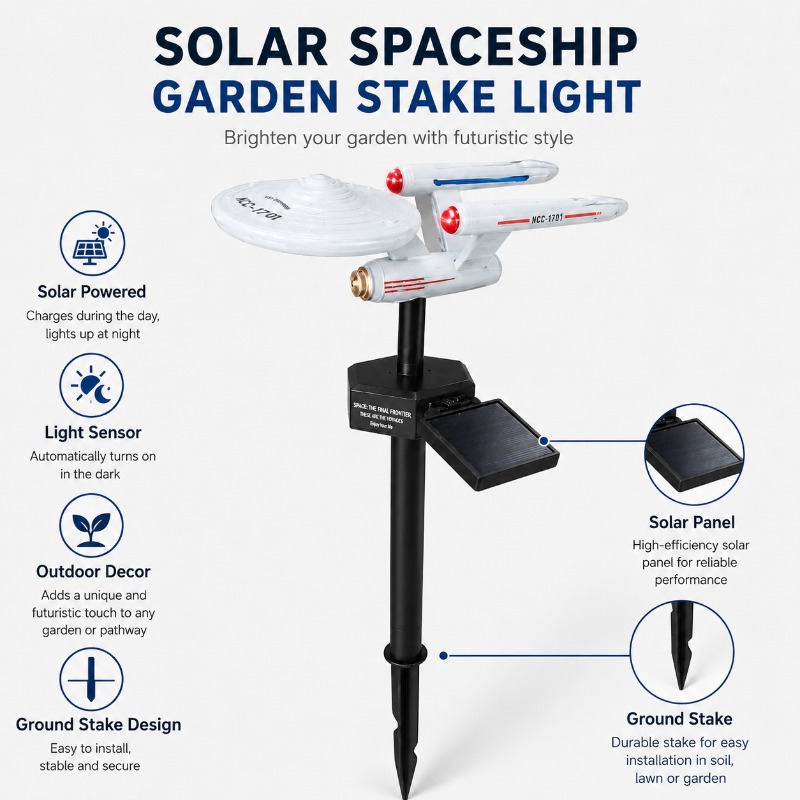 Outdoor Power Outlet Solar - 스타 트렉 USS 엔터프라이즈 솔라 가든