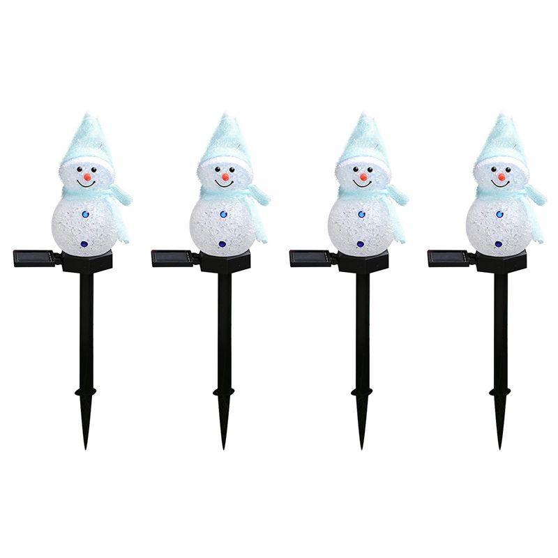 Outdoor Solar Power Xmas Lights - 새로운 4X 눈사람 태양광 조명 크리스마스