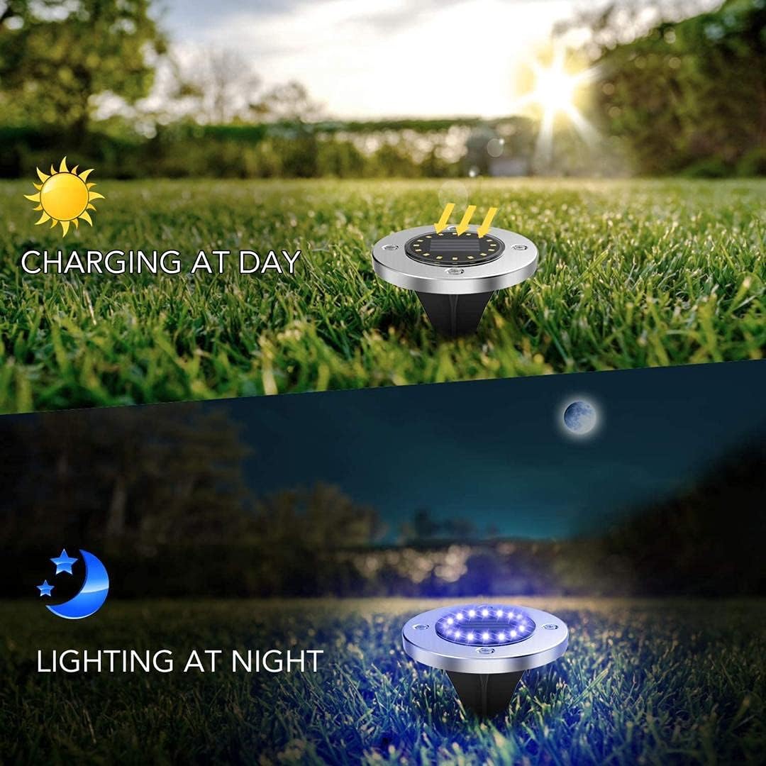 태양광 LED 지중등 20 LED 야외 디스크형 정원등 - Outdoor Power Outlet Solar 리뷰 및 가격