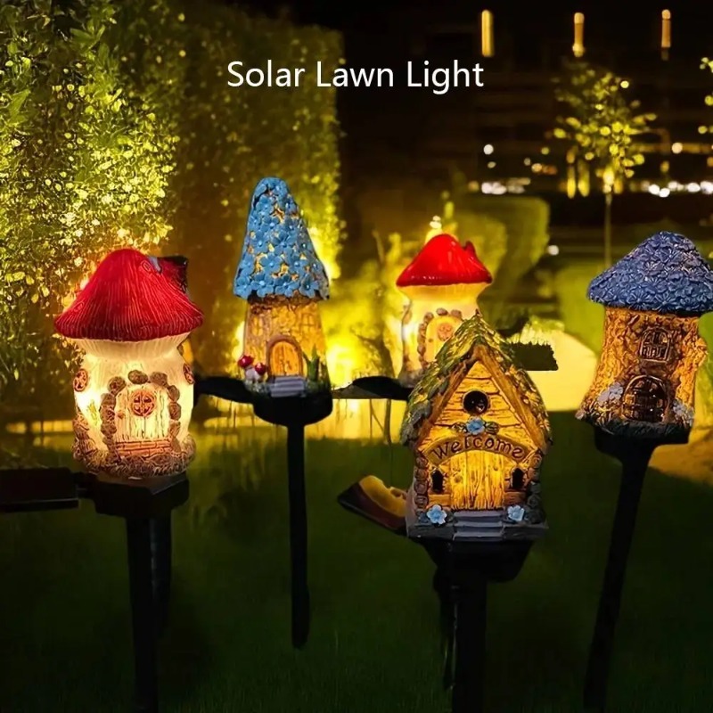 새로운 태양광 수지 꽃집 조명, 안뜰 장식 조명, 잔디 - Outdoor Power Outlet Solar 리뷰 및 가격