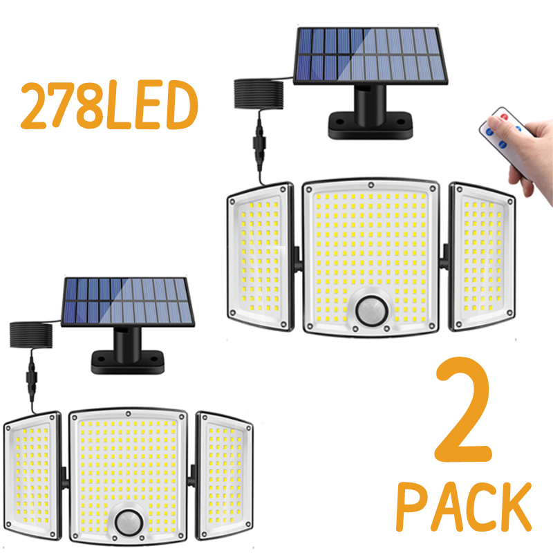 LED 태양광 조명 야외용 278개 LED 3면 분리형 - Outdoor Power Outlet Solar 리뷰 및 가격