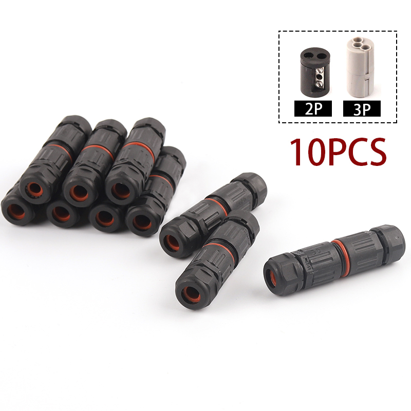 10Pcs IP68 2/3 핀 방수 스트레이트 커넥터  - Outdoor Power Block 리뷰 및 가격