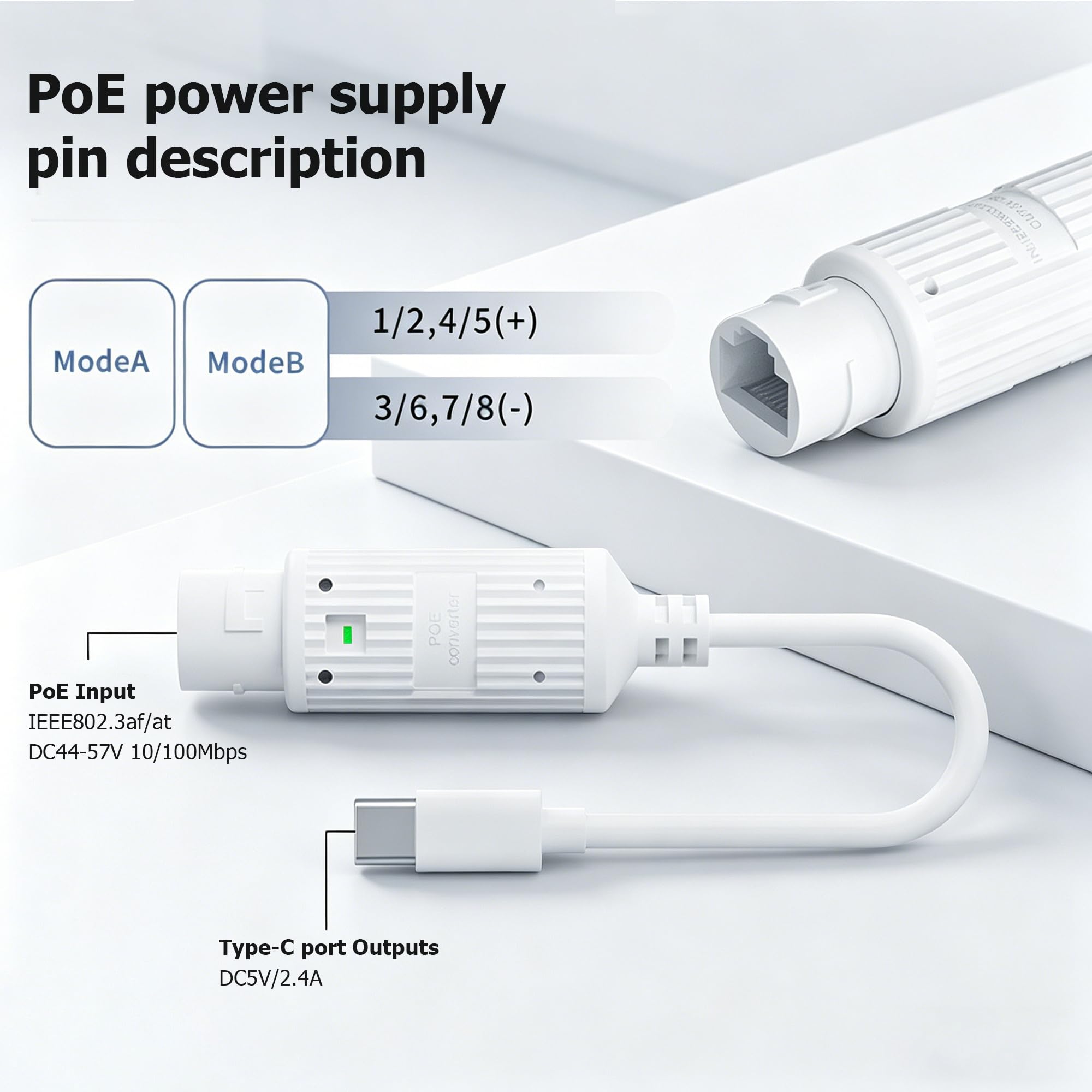 POE-USB-C 전원 변환기, 실외 방수 RJ45 암 - Outdoor Power Adapter Usb C 리뷰 및 가격
