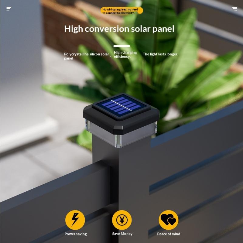 태양광 LED 기둥 캡 조명, 실외 울타리용, IP65 - Outdoor Power Outlet Solar 리뷰 및 가격