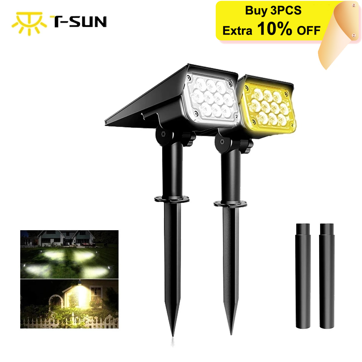 T-SUNRISE 1-4pcs 20LED 태양 정원 빛 - Outdoor Power Outlet Solar 리뷰 및 가격